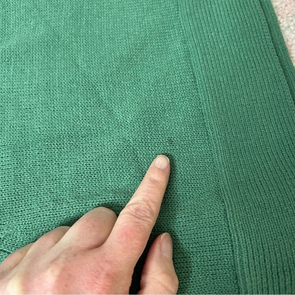 Argee Knit Poncho Button Front Sage Green One Size Fits Most - Picture 8 of 10